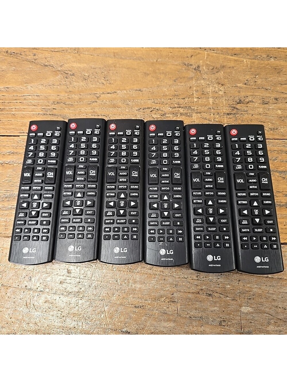 Lot Of 6 LG AKB74475433 Remote Controls